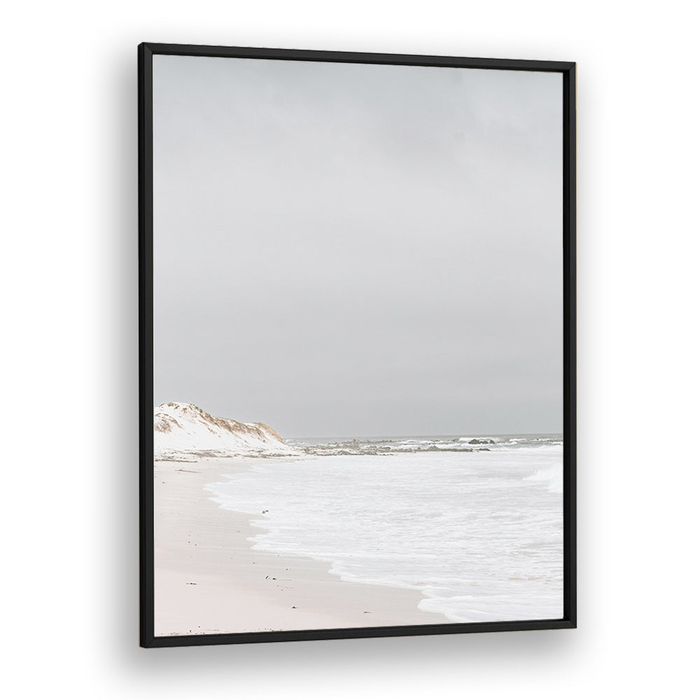 Pearlescent Momentum Beach Prints Coastal Wall Art in Black Plain Frame