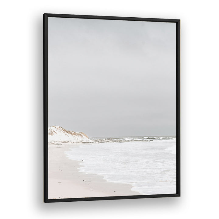 Pearlescent Momentum Beach Prints Coastal Wall Art in Black Plain Frame