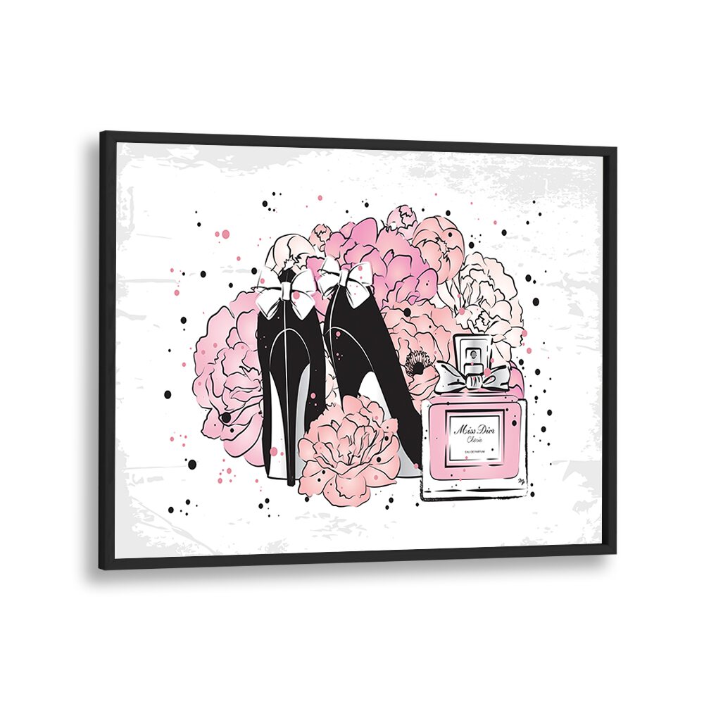 Peony Fashion by Martina Fashion Paintings Fashion Posters in Black Plain Frame