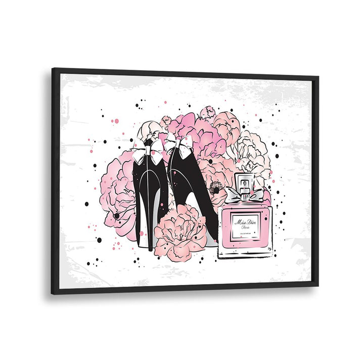 Peony Fashion by Martina Fashion Paintings Fashion Posters in Black Plain Frame