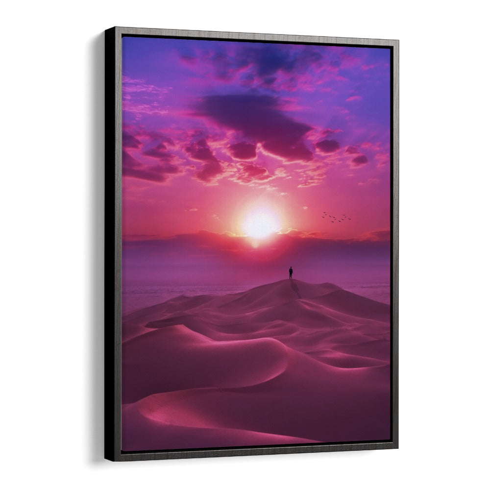 Perfect Sunrise by Ritvik Takkar Surrealism in Black Floater Frame