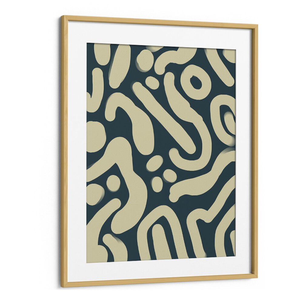 Perfrui by Yopie Studio Abstract Paintings Abstract Art Prints in Oak Wood Frame With Mount