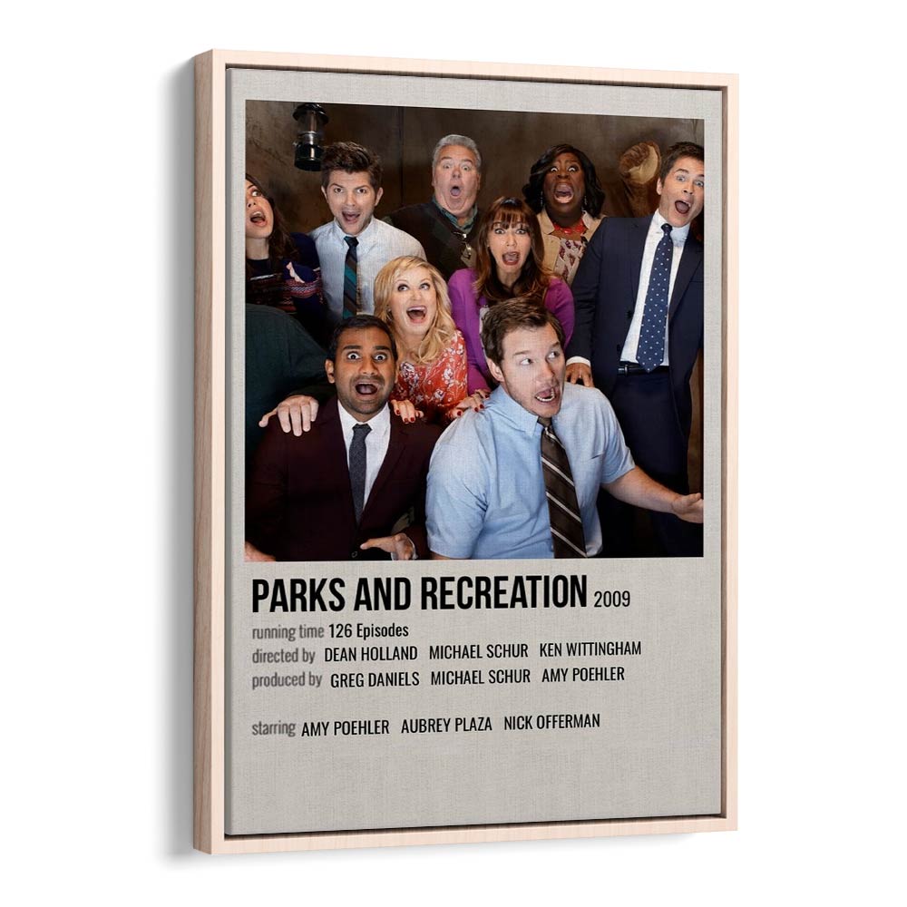 Perks Recreation 2009 Movie Posters in Oak Wood Floater Frame