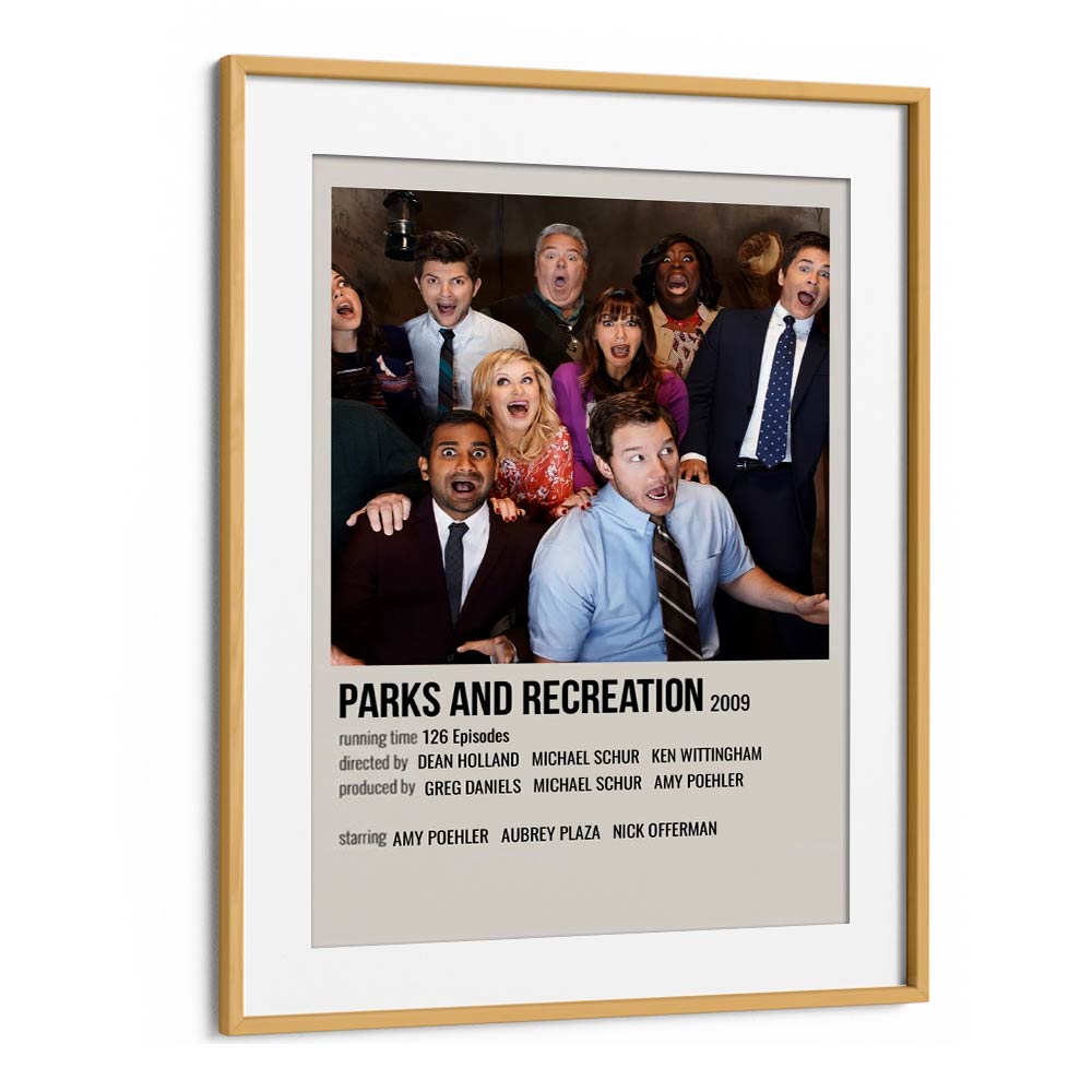Perks Recreation 2009 Movie Posters in Oak Wood Frame With Mount
