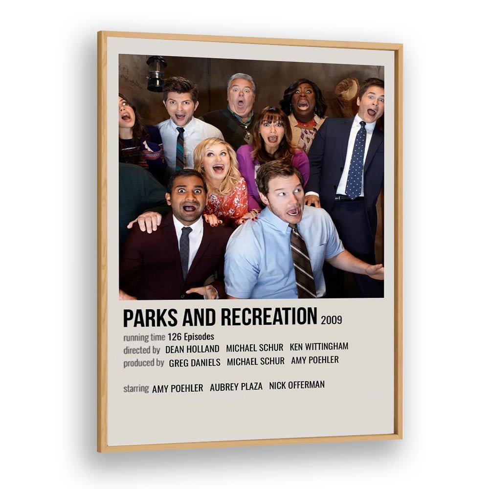 Perks Recreation 2009 Movie Posters in Oak Wood Plain Frame