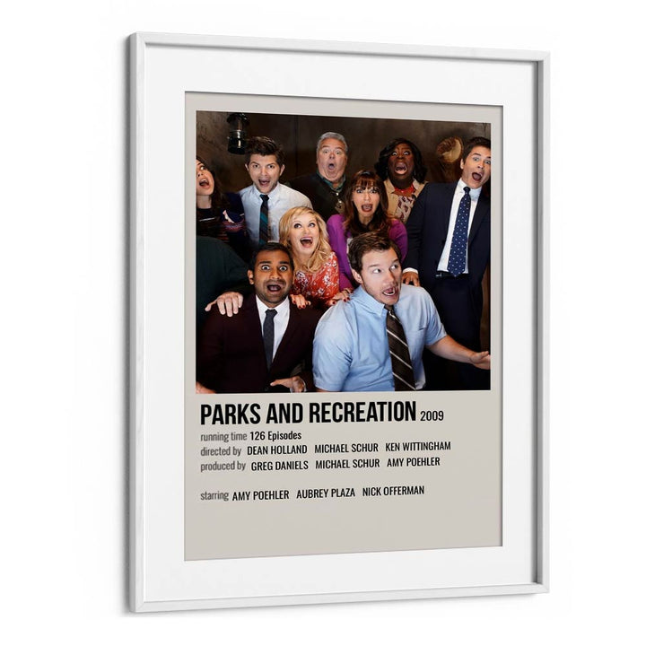 Perks Recreation 2009 Movie Posters in White Frame With Mount