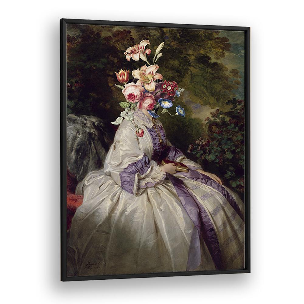 Personal Garden by the Art Concept Altered Art Prints in Black Plain Frame