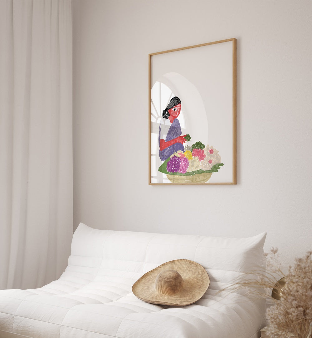 Phoolwalis Of India I framed art for bedroom