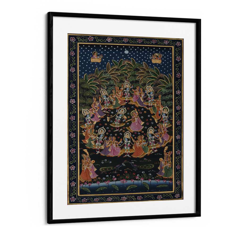 Pichwai Paintings VIII Indian Art Painting in Black Frame With Mount