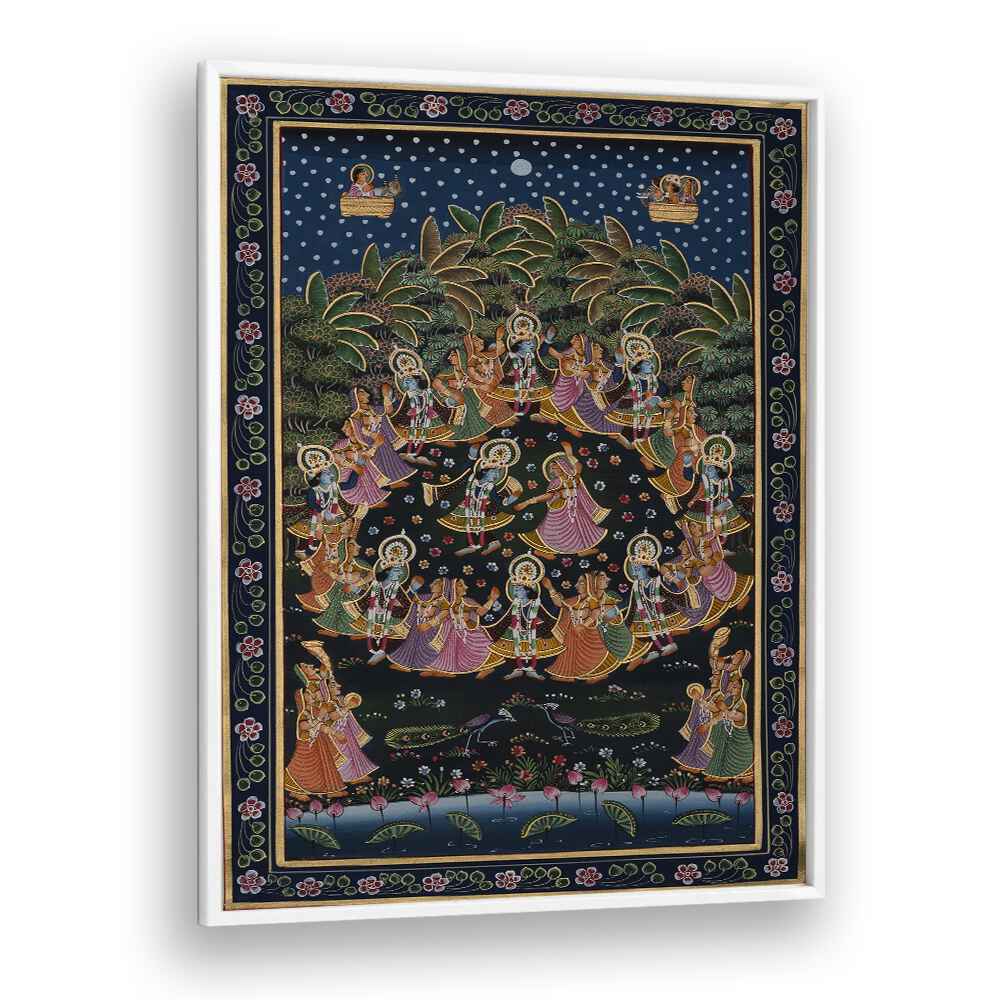 Pichwai Paintings VIII Indian Art Painting in White Plain Frame