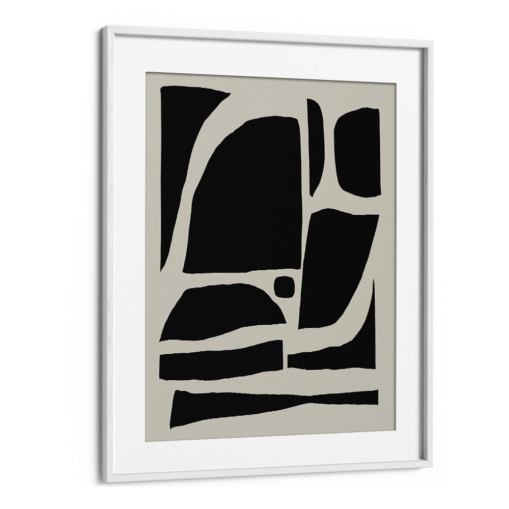 Pieces By Dan Hobday Abstract Art Abstract Paintings in White Frame With Mount