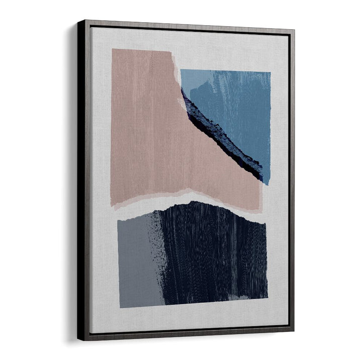 Pieces I By Mareike Bohmer Abstract Art Abstract Paintings in Black Floater Frame