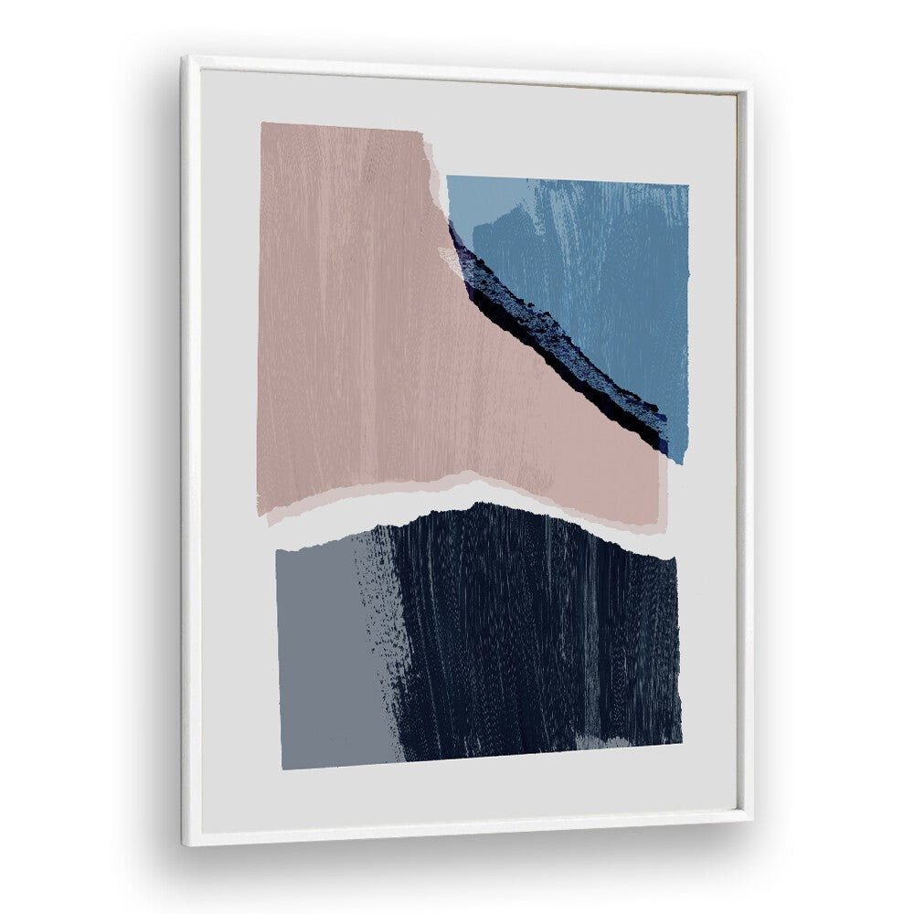 Pieces I By Mareike Bohmer Abstract Art Abstract Paintings in White Plain Frame