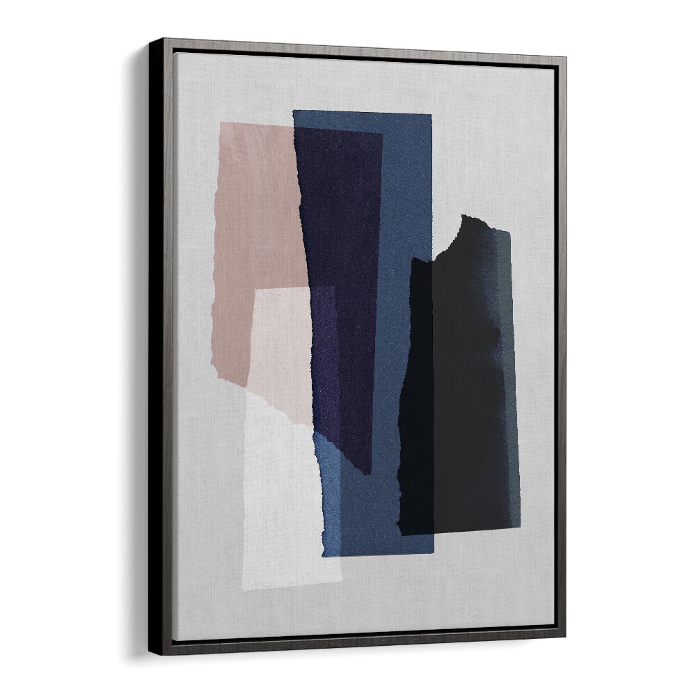 Pieces III By Mareike Bohmer Abstract Art Abstract Paintings in Black Floater Frame