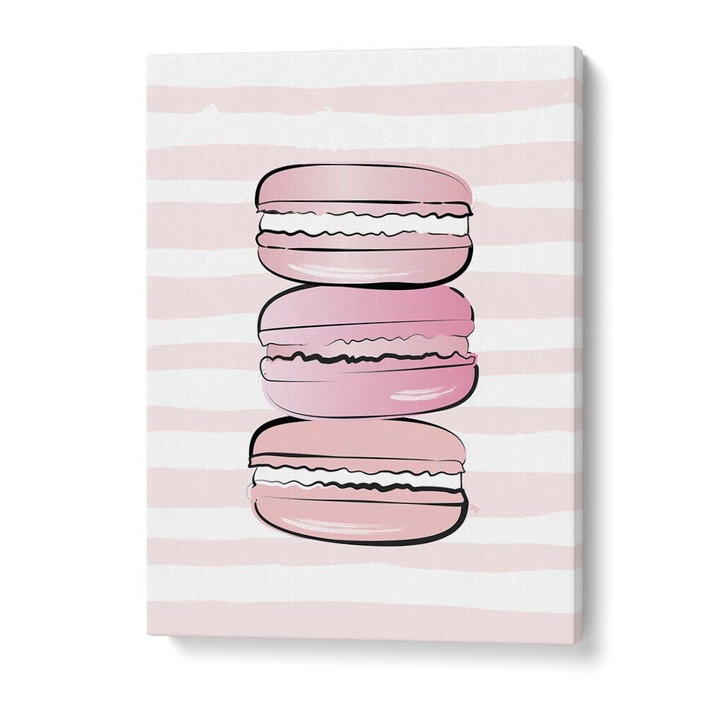 Pink Macarons by Martina Kitchen Art Prints in Gallery Wrap