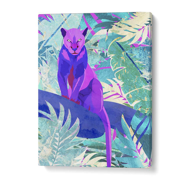 Pink Panther In The Neon Jungle By Sarah Manovski Kids Room Art in Gallery Wrap