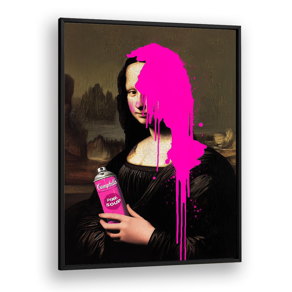 Pink Soup Pop Art Paintings Pop Art Prints in Black Plain Frame