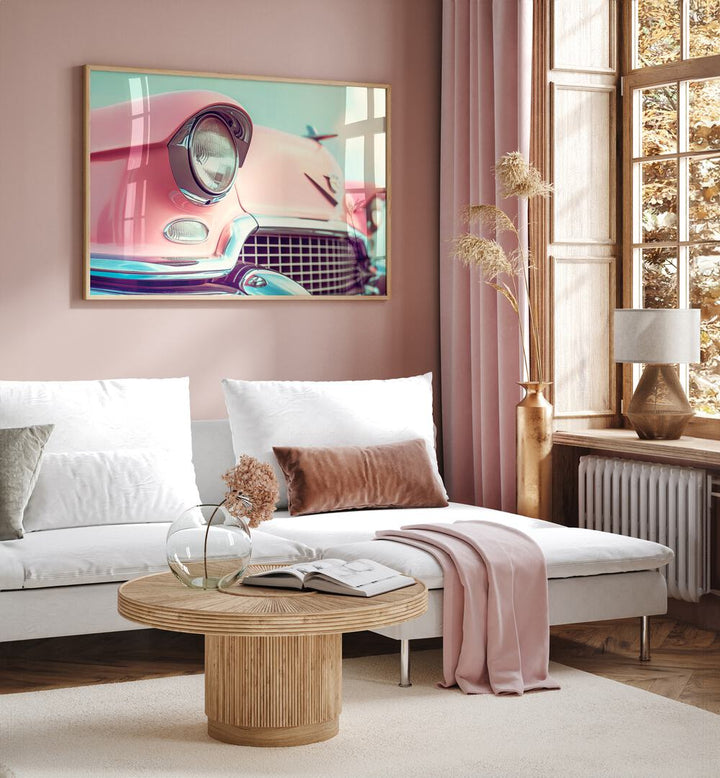 Elegant PINK CLASSIC CAR, CAR POSTERS by Philippe Hugonnard, perfect for automotive enthusiasts and home decor.