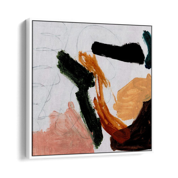 Play By Dan Hobday Abstract Art Abstract Paintings in White Floater Frame