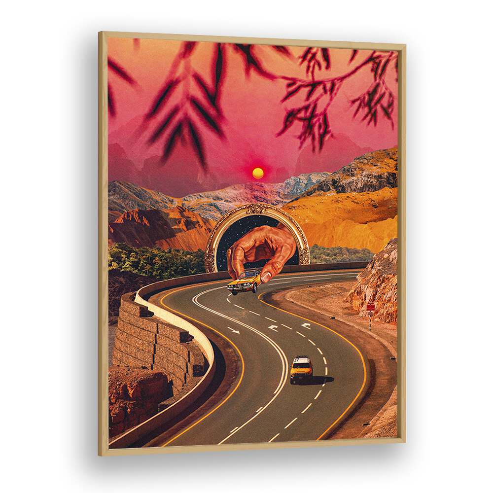 Play Time Surreal Paintings Surreal Art Prints in Oak Wood Plain Frame