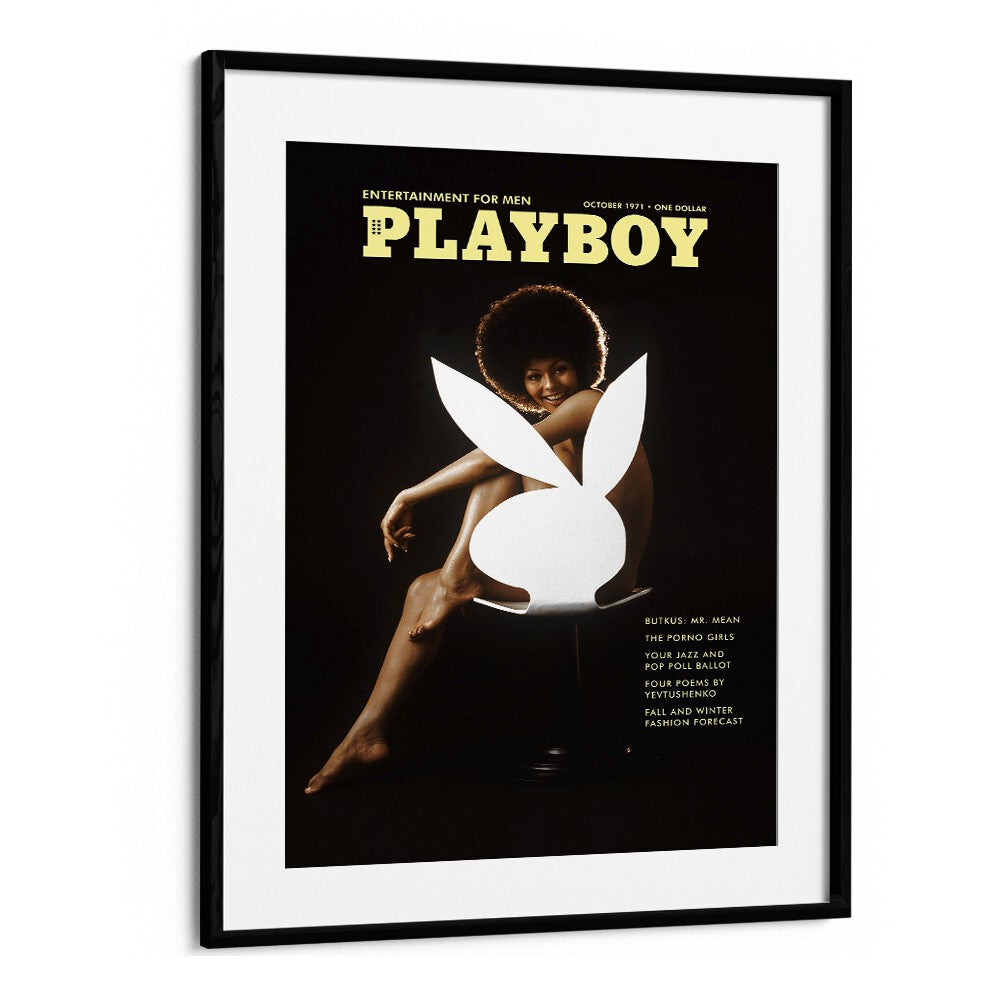 Playboy  Women Illustrations paintings in Black Frame With Mount