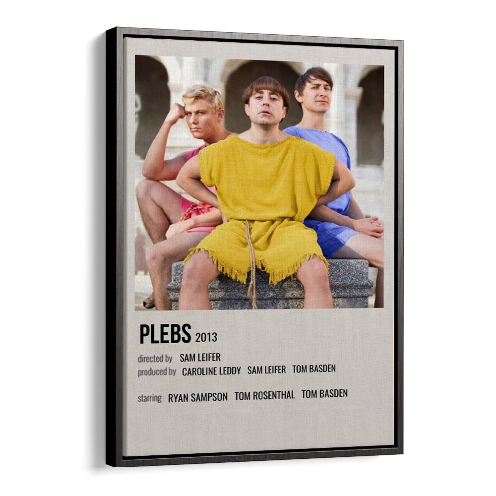 Plebs 2013 Movie Posters in Black Floater Frame