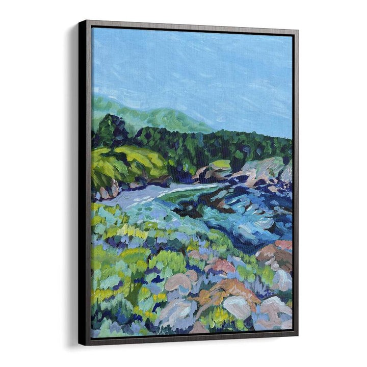 Point Lobos By Key And Sea Creative Landscape Room Art in Black Floater Frame