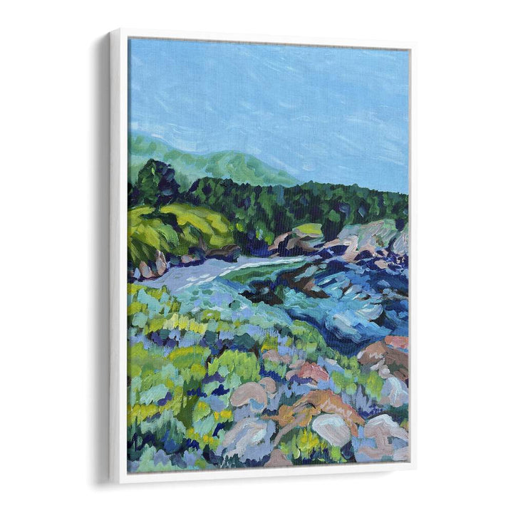 Point Lobos By Key And Sea Creative Landscape Room Art in White Floater Frame