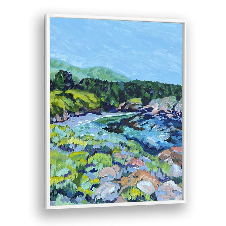 Point Lobos By Key And Sea Creative Landscape Room Art in White Plain Frame