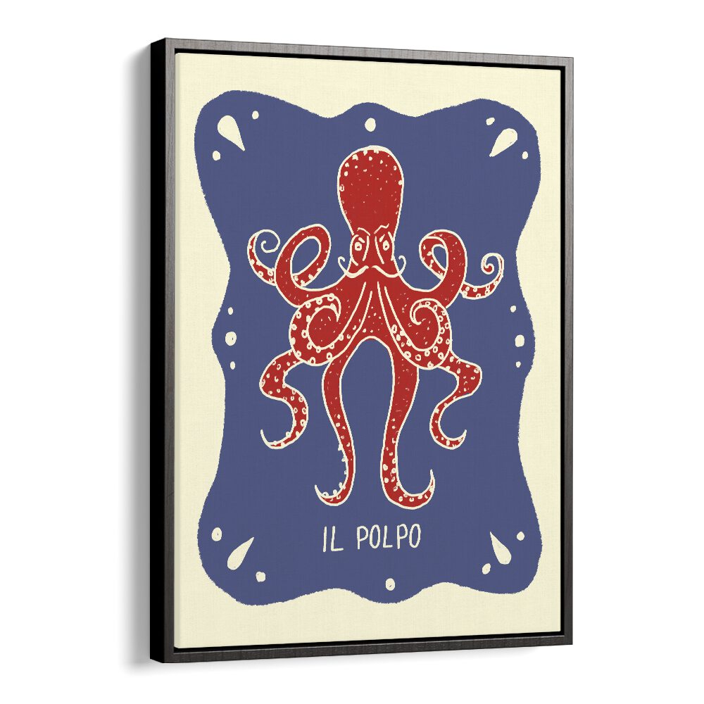 Polpo Up by Studio Dolci Kitchen Posters in Black Floater Frame