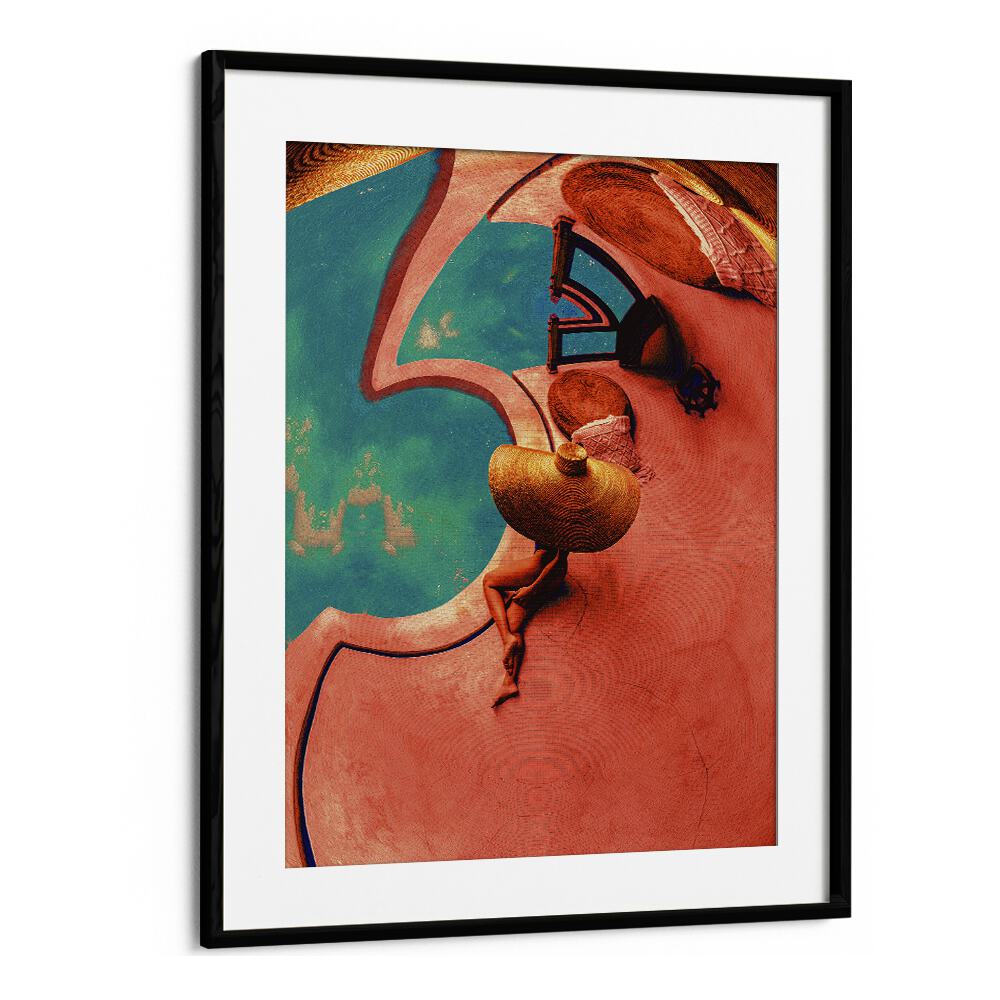 Poolside I By Cosmo Zach Surreal Art Prints Surrealism in Black Frame With Mount