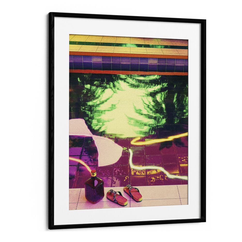 Poolside Ii By Cosmo Zach Surreal Art Prints Surrealism in Black Frame With Mount