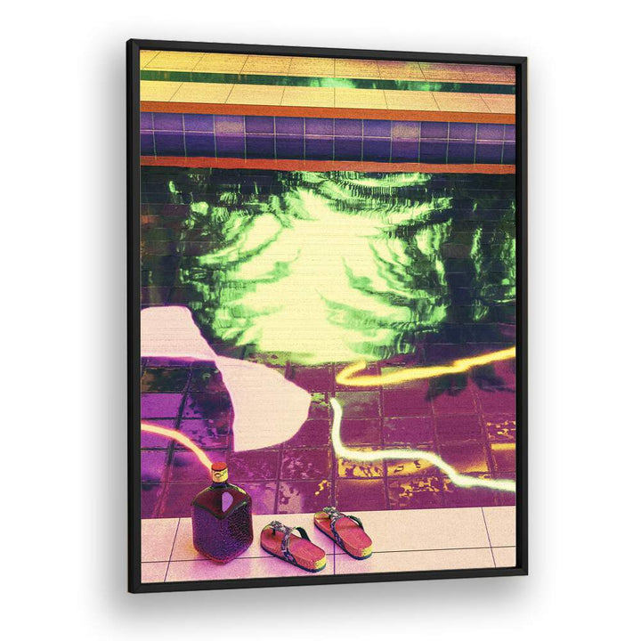 Poolside Ii By Cosmo Zach Surreal Art Prints Surrealism in Black Plain Frame