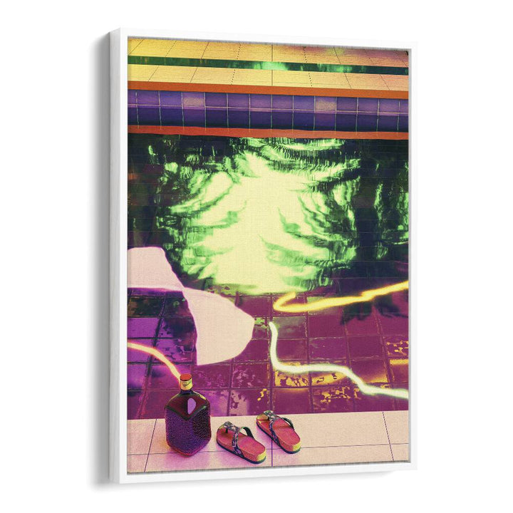 Poolside Ii By Cosmo Zach Surreal Art Prints Surrealism in White Floater Frame