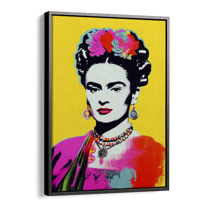 Pop Lady II by Treechild Women Illustration Paintings in Black Floater Frame