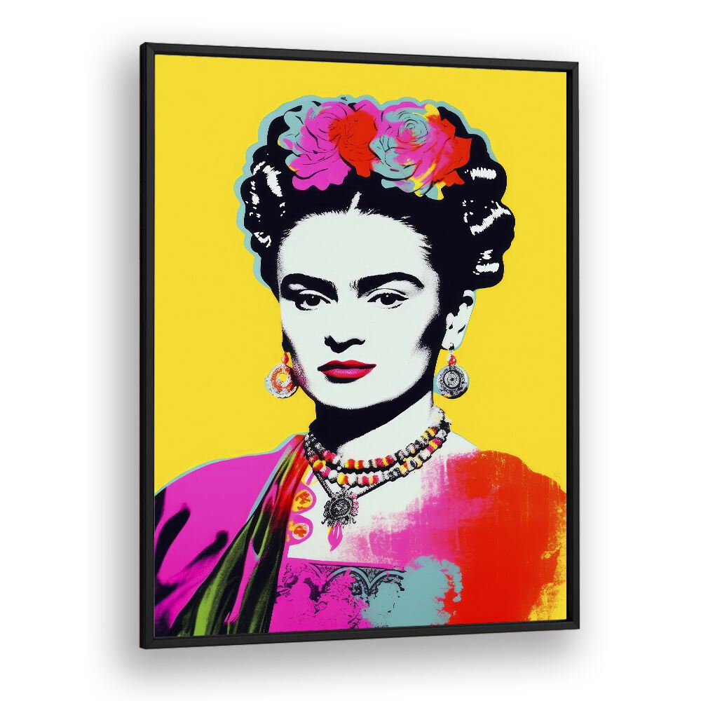 Pop Lady II by Treechild Women Illustration Paintings in Black Plain Frame