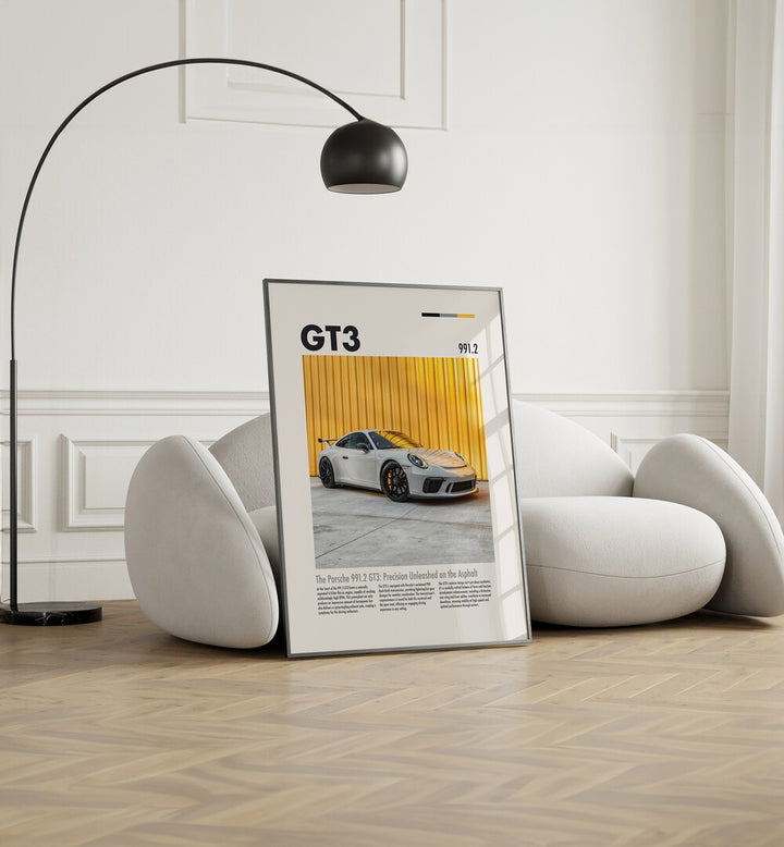 Stunning PORSCHE 991 GT3 car posters elevate your space with timeless automotive wall art for enthusiasts.