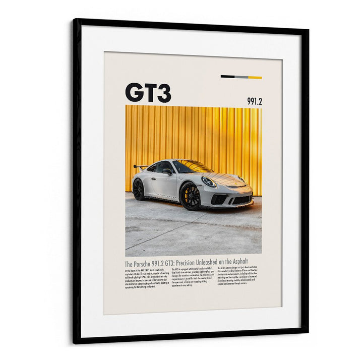 Stunning PORSCHE 991 GT3 CAR POSTERS in a sleek black frame, perfect for elevating your home or office decor.