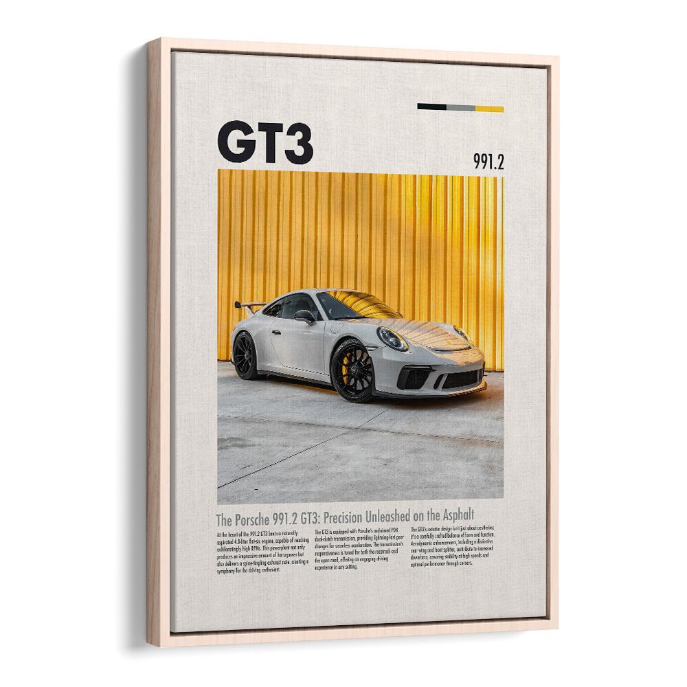 Stylish PORSCHE 991 GT3 car posters in a floater frame, perfect for enhancing your home or office decor.