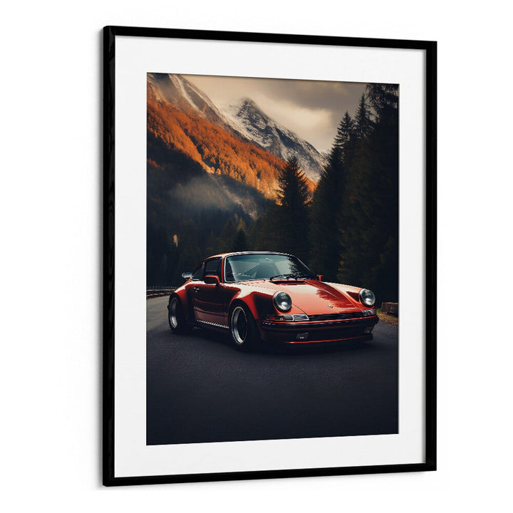 Rev up your space with PORSCHE CREATIVE I, CAR POSTERS featuring iconic automotive design in a stylish black frame.