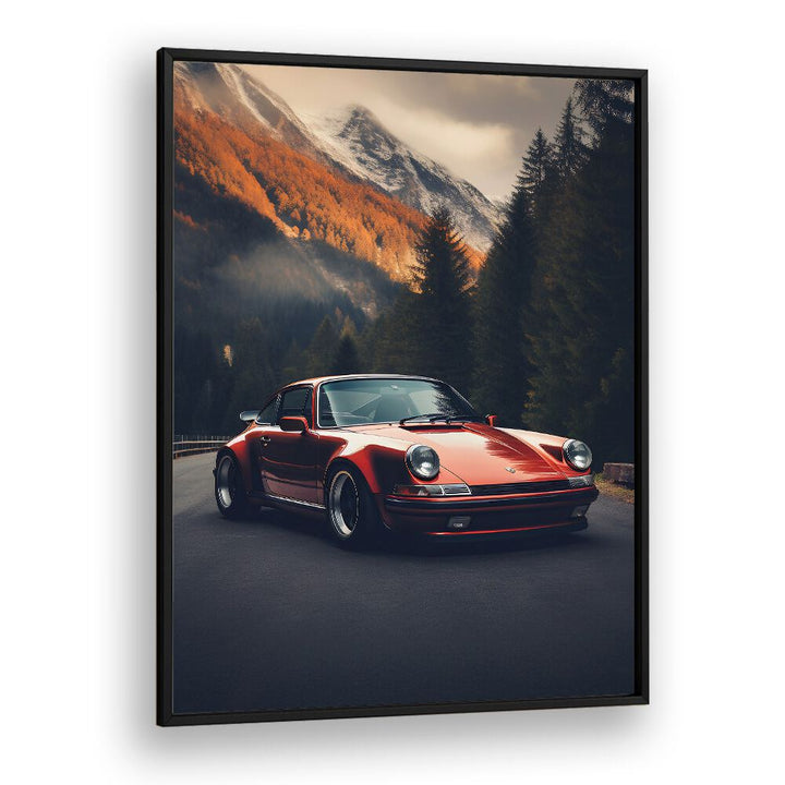 Rev up your space with stunning PORSCHE CREATIVE I, CAR POSTERS showcasing iconic automotive design in a sleek frame.