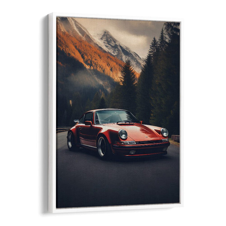 Elevate your decor with PORSCHE CREATIVE I, CAR POSTERS, showcasing stunning automotive art in a sleek floater frame.