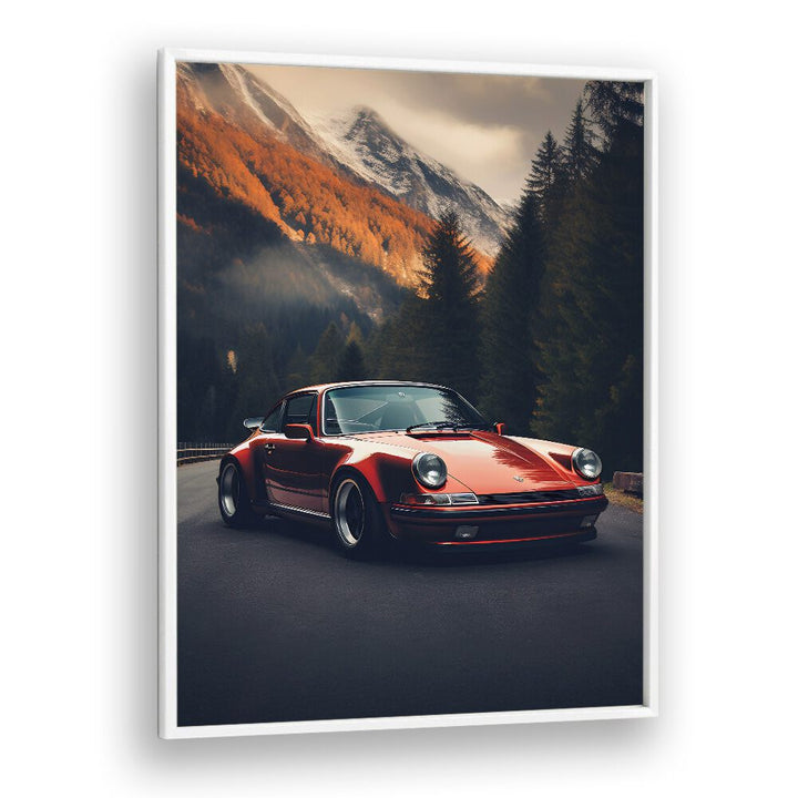 Transform your space with PORSCHE CREATIVE I, CAR POSTERS featuring iconic automotive design framed elegantly.