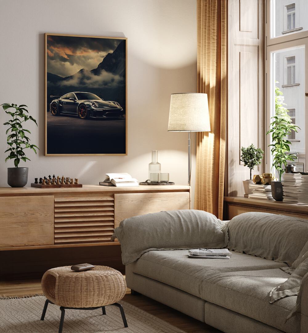 Transform your space with PORSCHE CREATIVE II, CAR POSTERS, showcasing iconic automotive wall art for enthusiasts.
