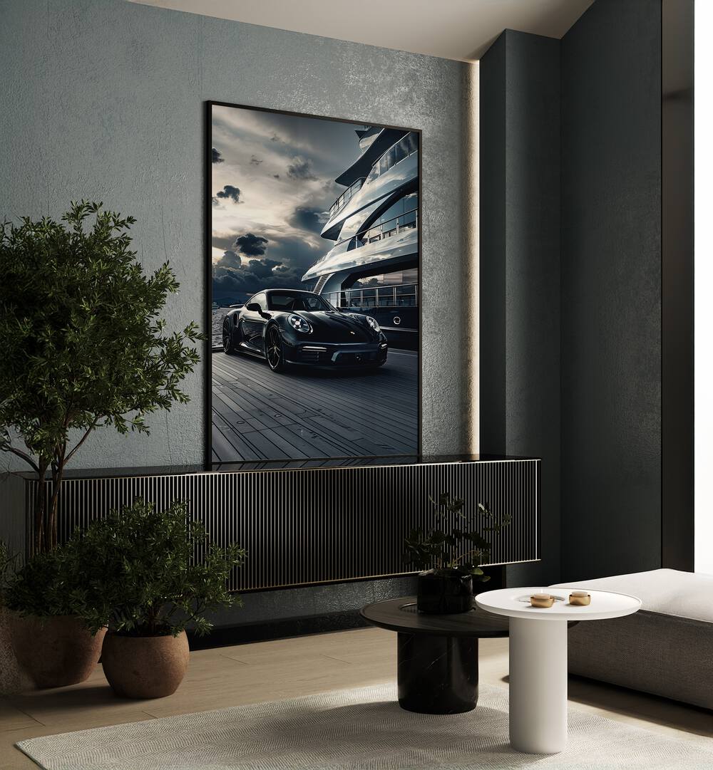 Transform your space with PORSCHE CREATIVE III, CAR POSTERS showcasing stunning automotive art for enthusiasts.