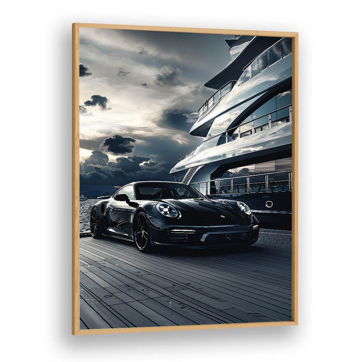 Elevate your space with PORSCHE CREATIVE III, CAR POSTERS showcasing stunning automotive art in a chic frame.