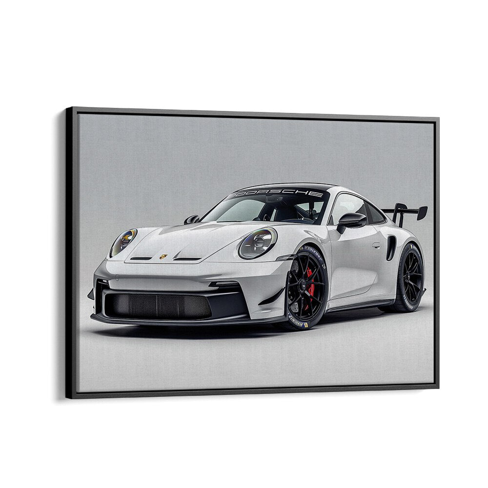 Porsche Creative IX Car Posters Automotive Wall Art Prints in Black Floater Frame