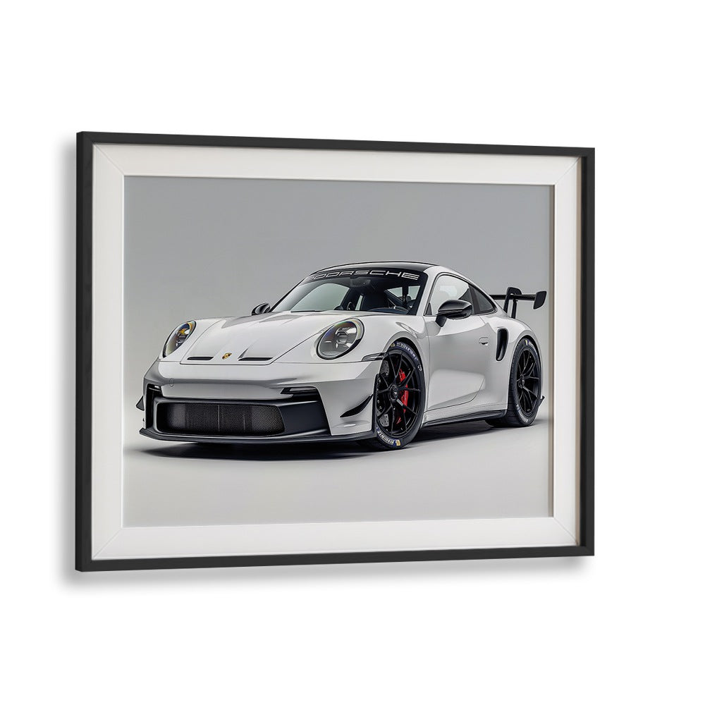 Porsche Creative IX Car Posters Automotive Wall Art Prints in Black Frame With Mount