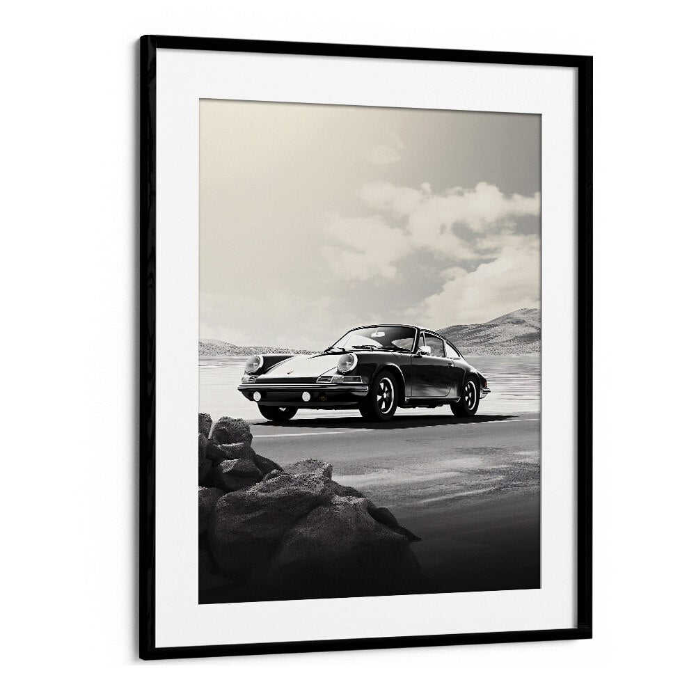 Stylish PORSCHE CREATIVE VI, CAR POSTERS framed artwork, perfect for elevating your automotive-themed decor.
