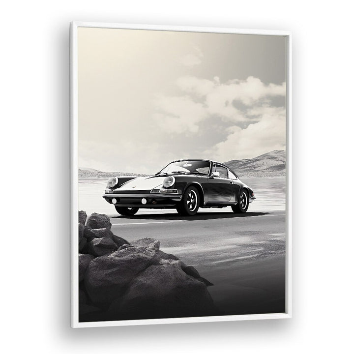 Stylish PORSCHE CREATIVE VI, CAR POSTERS framed art print adds automotive elegance to your space. Perfect for enthusiasts.